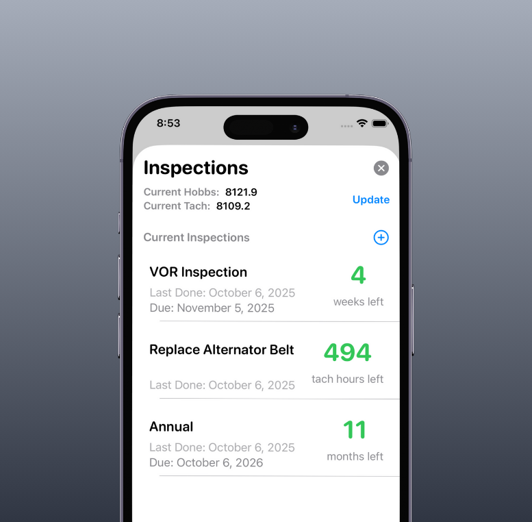 Feature showing Inspection Tracking